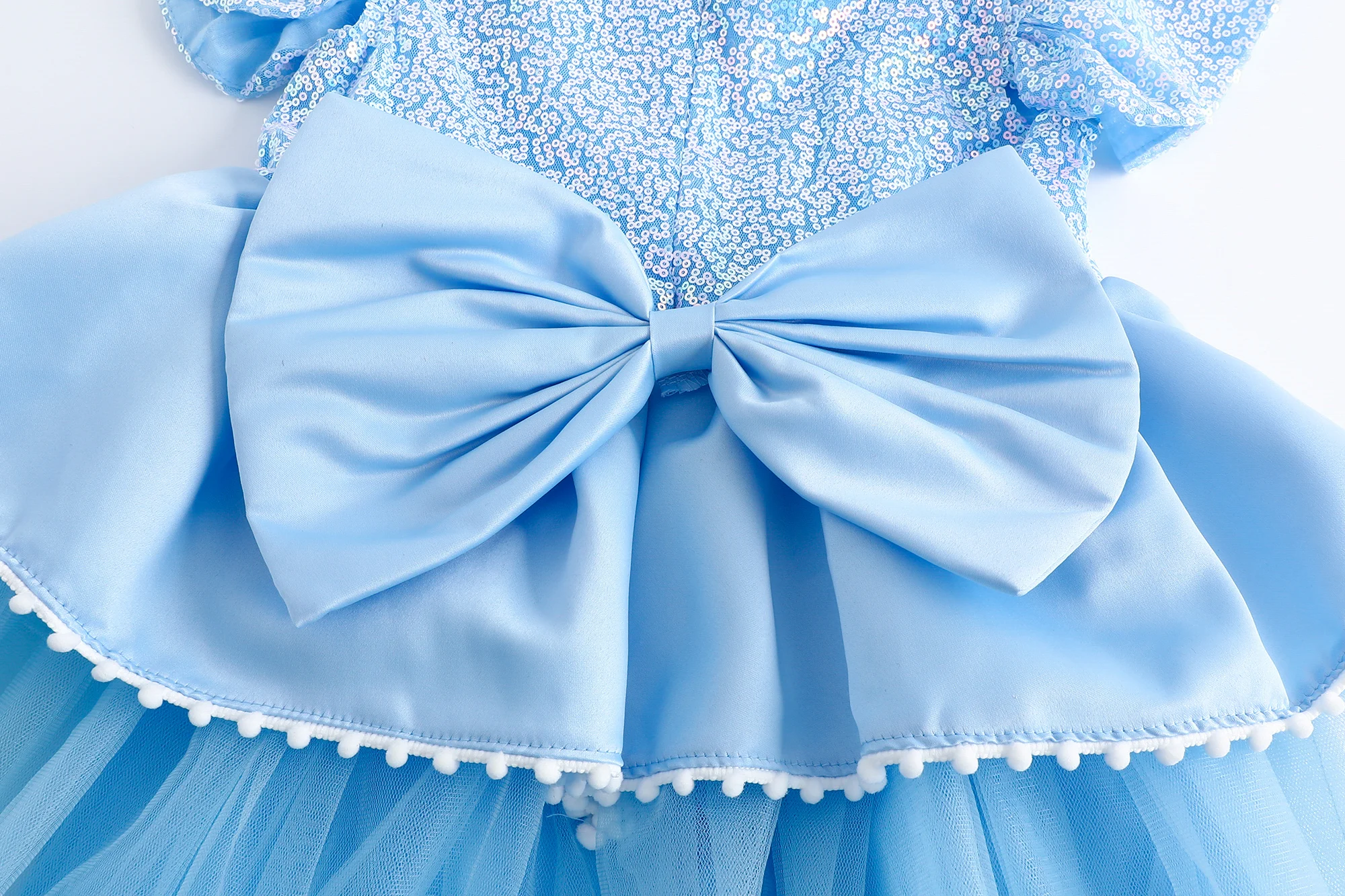 فستان أميرة ديزني سندريلا الفاخر للفتيات والأطفال، ثوب حفلة من الدانتيل الأزرق، ملابس تنكرية للهالوين، ملابس أميرات الكرنفال