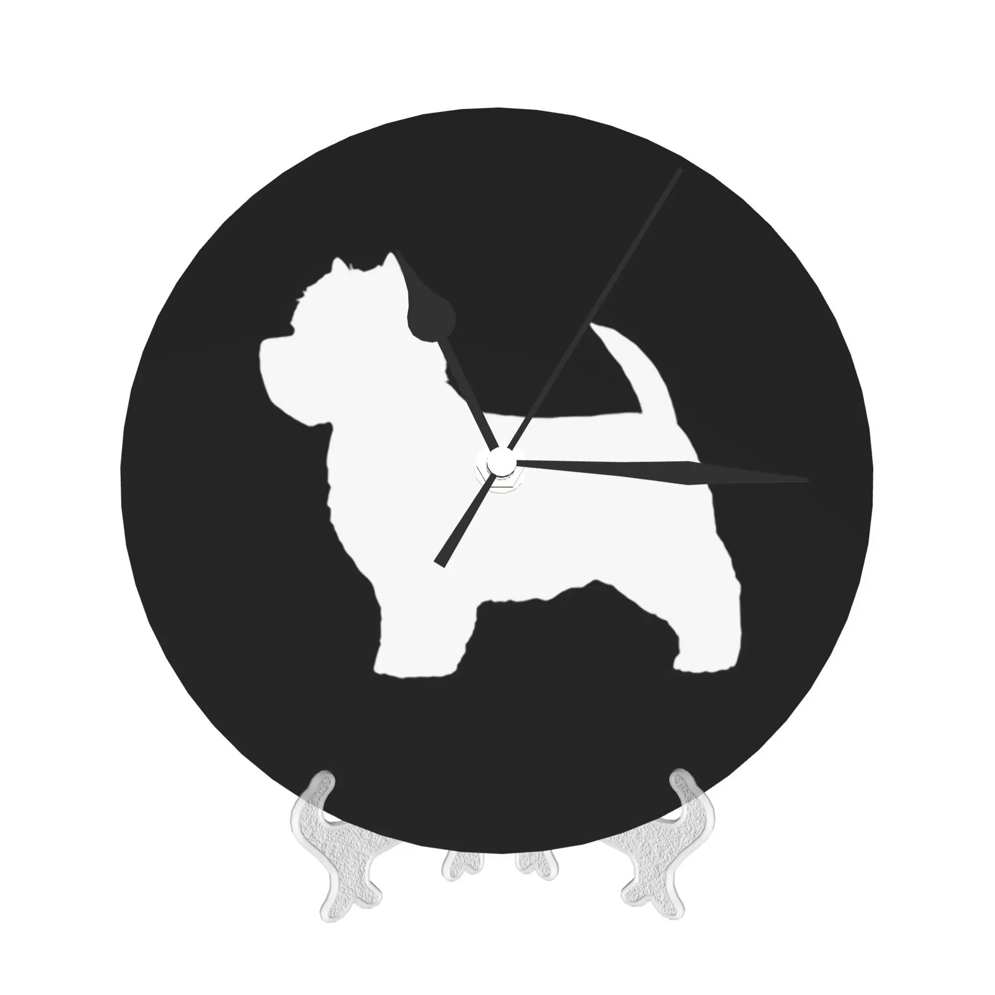 ويست هايلاند وايت جحر صورة ظلية (ق) ساعة حائط غرفة الديكور ساعة مستديرة صامتة لغرفة النوم المعيشة المطبخ المنزل #5