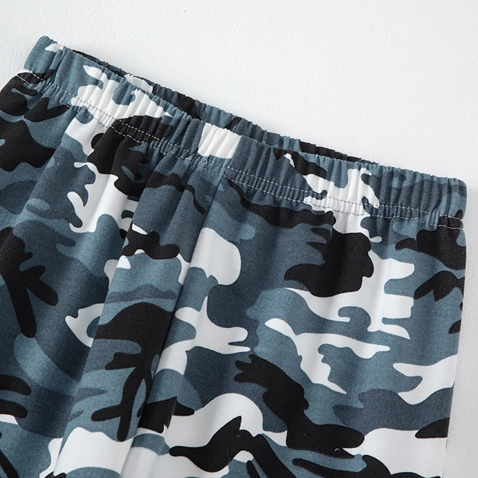 Kinder Multi-color Camouflage Coole Hübsche Sport Hosen Jungen Freizeit Training Harun Hosen Mädchen Joker Elastische Taille Hosen – Detail 13