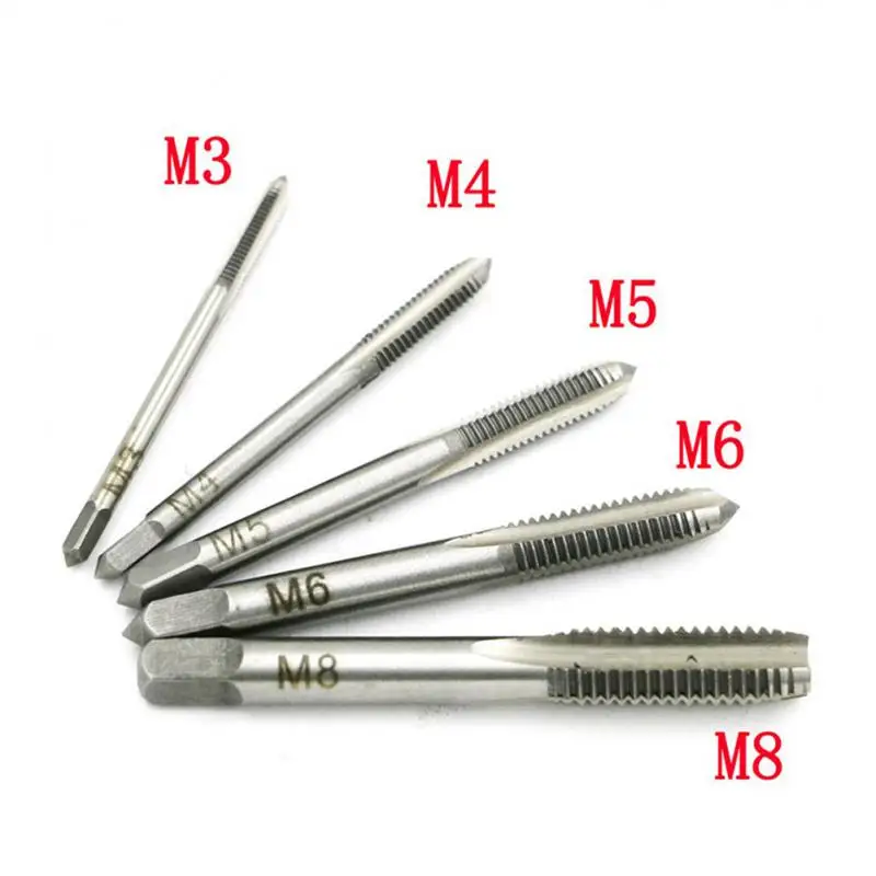 1/5pcs Adjustable Silver T-Handle Ratchet Tap Holder Wrench For M3-M8 3mm-8mm Machine Screw Thread Metric Plug T-shaped Tap