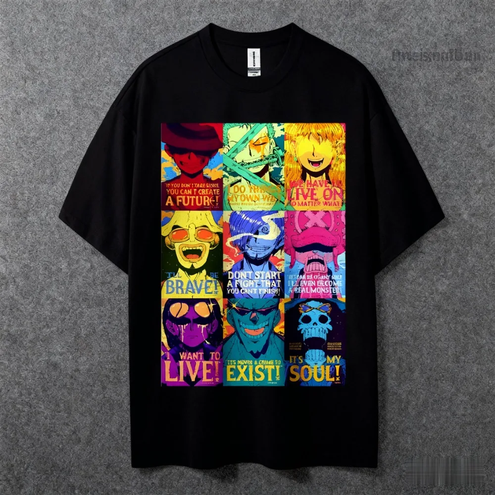 

ONE PIECE Luffy Men's Women's Parent-Child Short Sleeve T-Shirt Spring Summer Comfortable Oversized Outdoor Sports Fitness Top