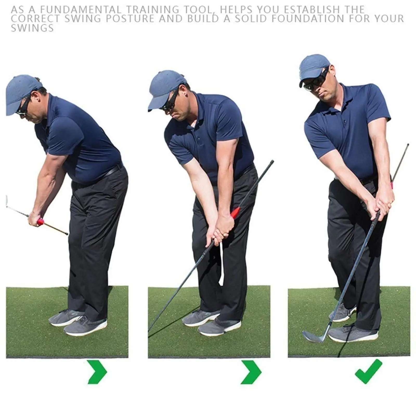 

Golf Swing Exercise Equipment Swing Correction Aid Portable Practice Lightweight Accessories Exercise Tool for Beginner