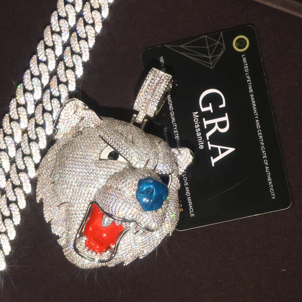Crystal Bear Pendant Necklace — product information 5