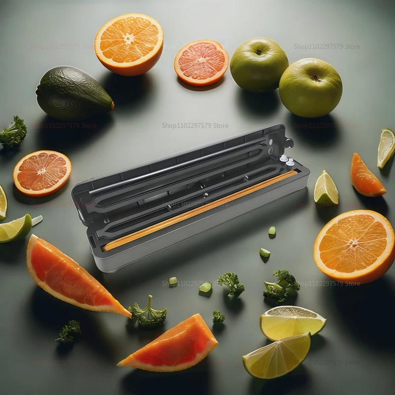 220V 110V Electric Vacuum Sealer Machine Food Saver for Home Kitchen with Vacuum Bags Black Compact Fresh Seal Food Preservation