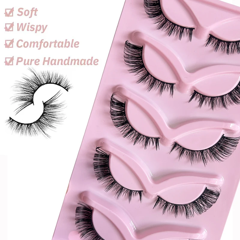 ขนตาปลอมธรรมชาติเรียว 5 คู่, การ์ตูนขนตาสามมิติ 3D การ์ตูน, ขนตาปลอมนุ่มธรรมชาติ, แถบขนตาทั้งเส้น, ต่อขนตาใช้ทุกวัน, เหมาะสําหรับวันวาเลนไทน์, พาร์ตอนเย็น