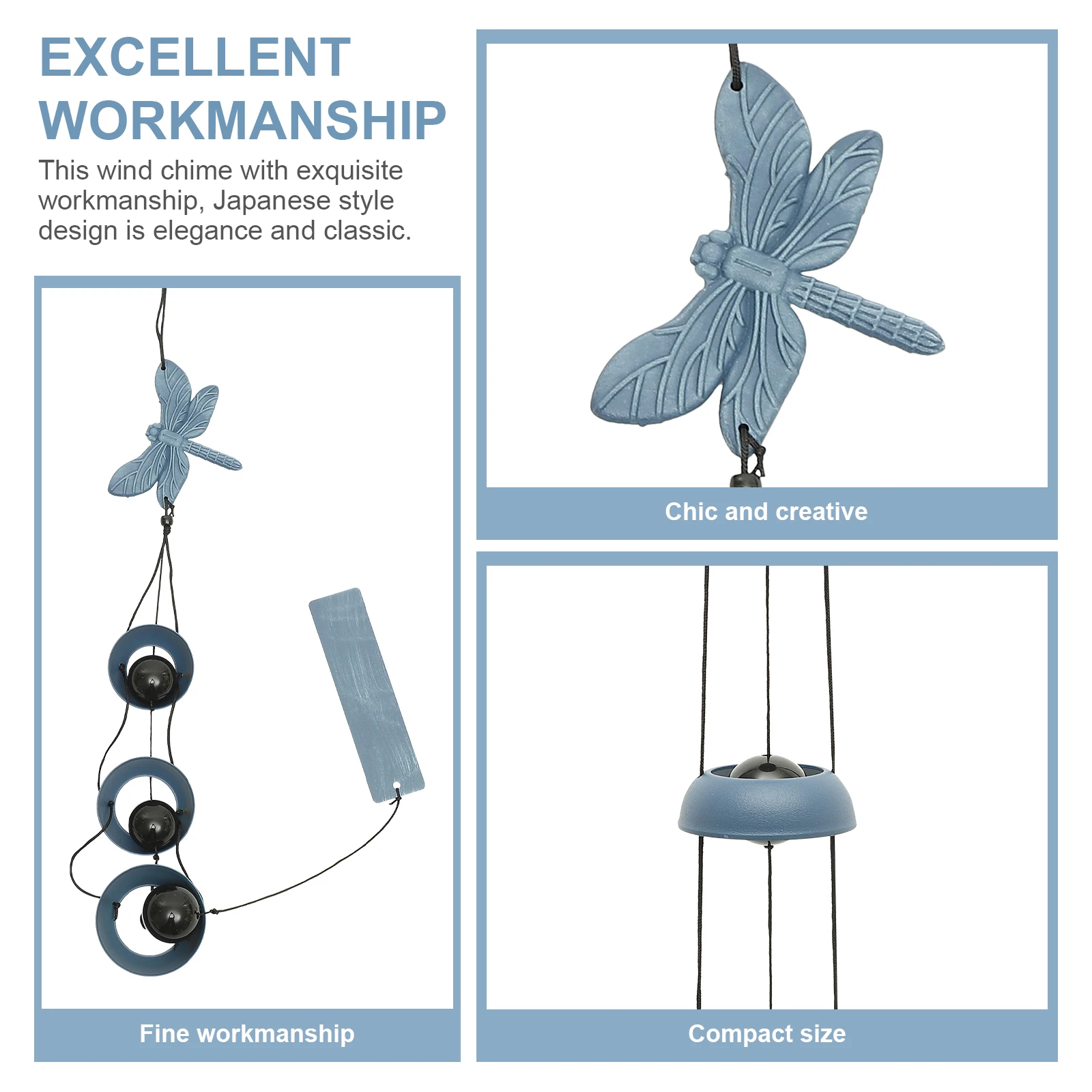 

Japanese Style Metal Hanging Decor for Garden Home Chime Home Window Car Metal Wind Bell Hanging Decor Wind Chime Bell