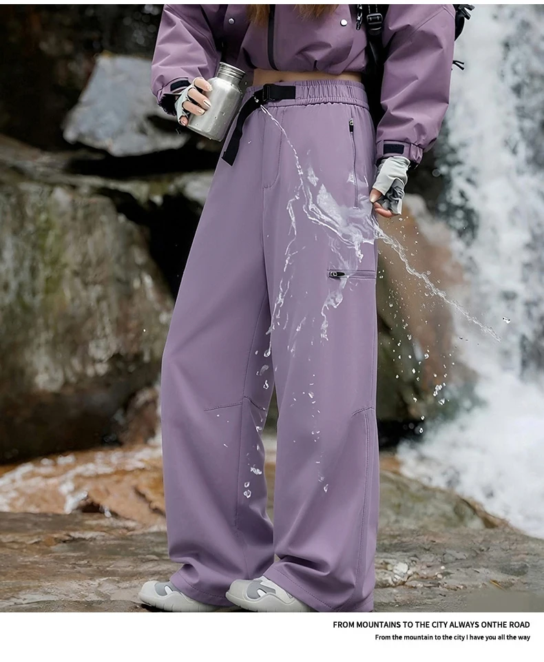 Damen Wasserdichte & Winddichte Outdoor-Hose Kratzfestes Gewebe für Allwetter-Abenteuer – Detail 12