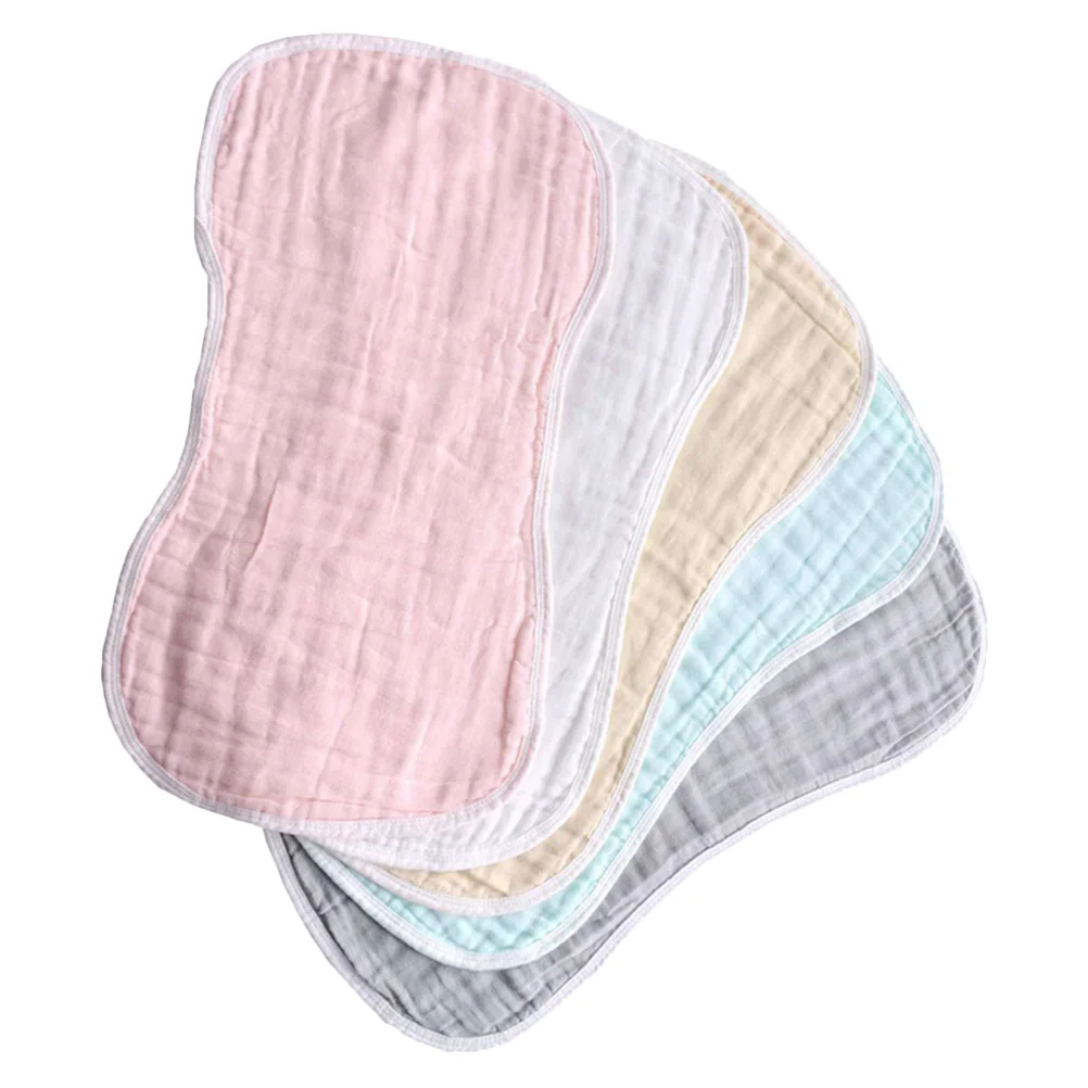 5 Pcs Bath Towel Burp Cloth Toddler Washcloths Baby Rags Cotton Newborn Towels Infant