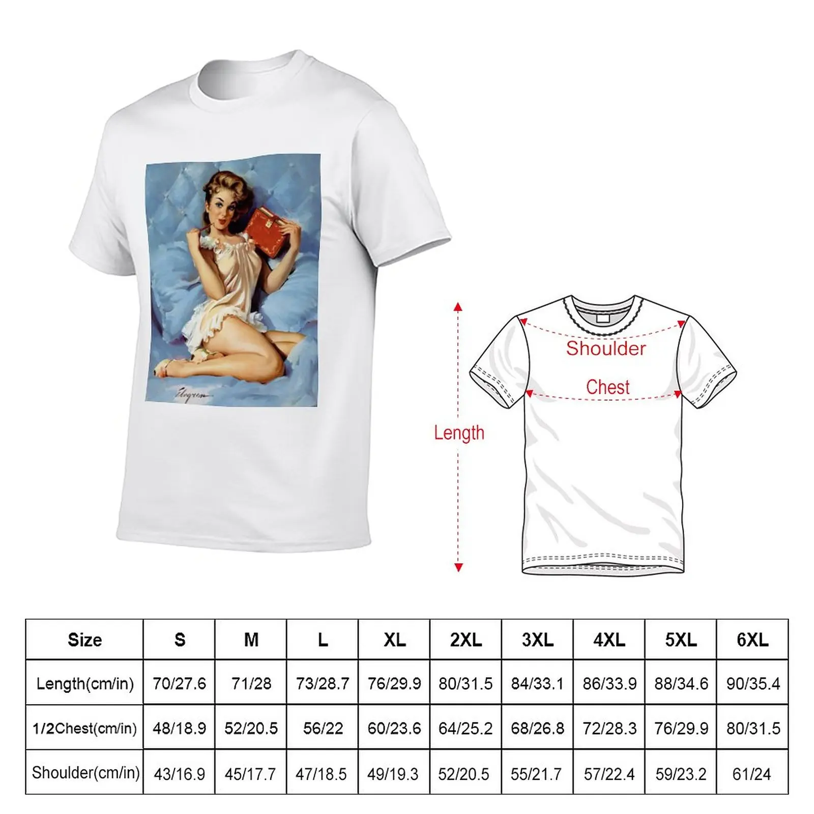 New Pin-Up Girl - Elvgren - Vintage T-Shirt quick-drying t-shirt Anime t-shirt mens vintage t shirts