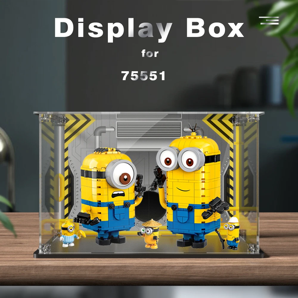 

Display box for lego 75551 display case for Minions building block dustproof clear showcase toy bricks storage box