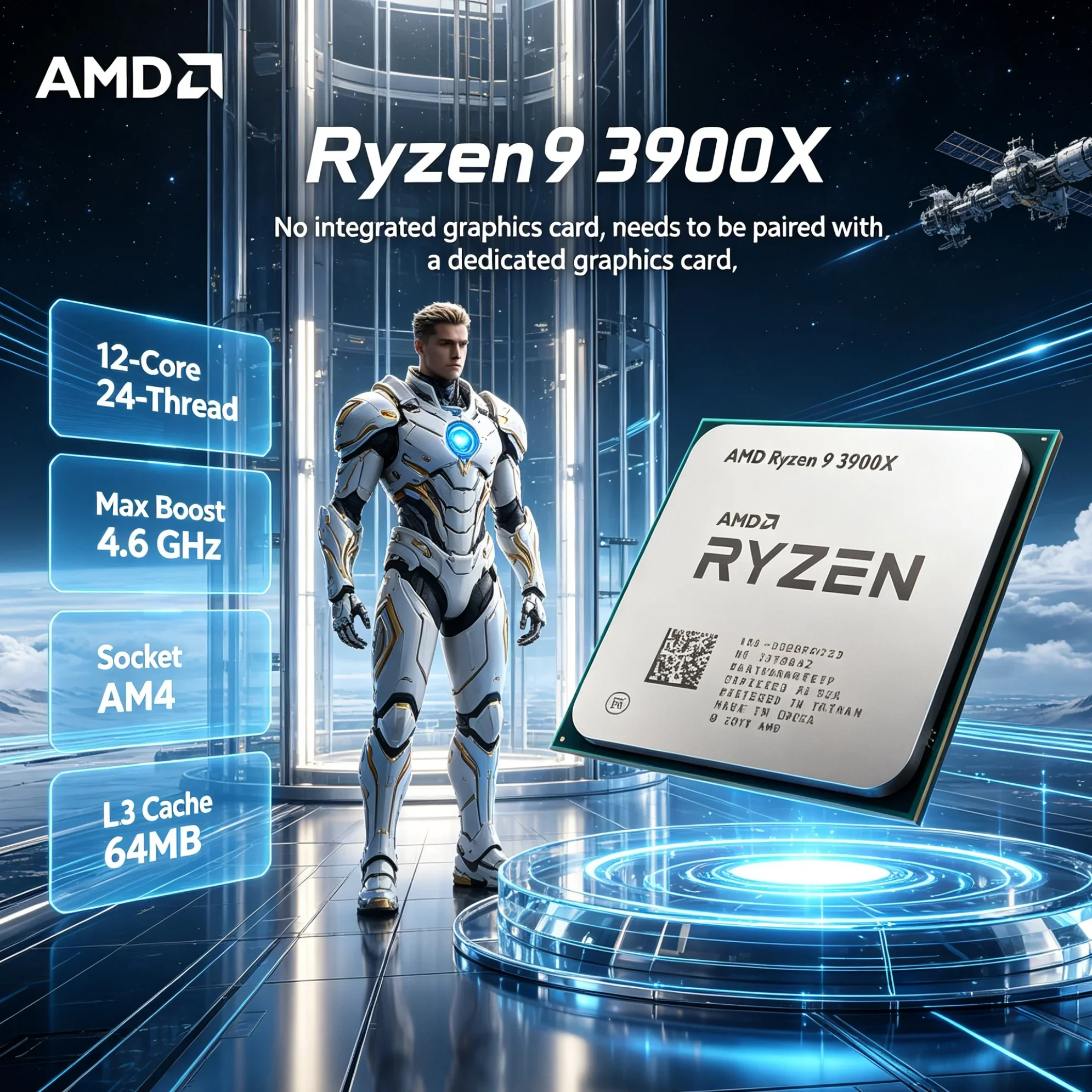 AMD CPU Ryzen 9 3900X 12-Core 24-Thread CPU for Virtual Machines 3.8GHz 64MB Cache AM4 DDR4 Desktop Processor Home Lab Server