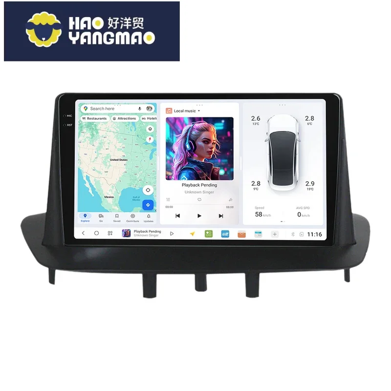 Suitable for MEKEDE DUDU7 Android Newest System -play Car Radio 12+512G Touch 2k Screen For Renault Megane 3 2008-2014