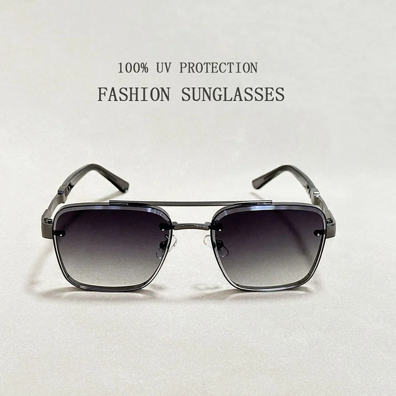Designer Quadratische Sonnenbrille Für Männer Oculos Vintage Trend Sonnenbrille Dropshipping Gläser Urlaub Outdoor Lentes Gafas De Sol – Detail 8