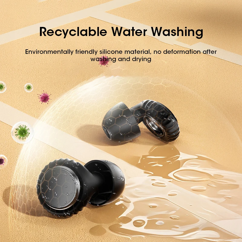 سدادات الأذن إلغاء الضوضاء النوم قابلة لإعادة الاستخدام حماية السمع مكافحة الضوضاء سدادات الأذن للحفلات الموسيقية السفر سيليكون النوم الأذن التوصيل