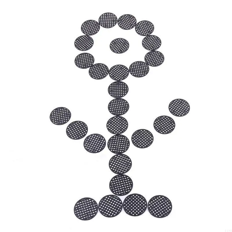 F19B Set of 100 Flower Pot Hole Mesh Pad Round Bonsai Planter Bottom Mats