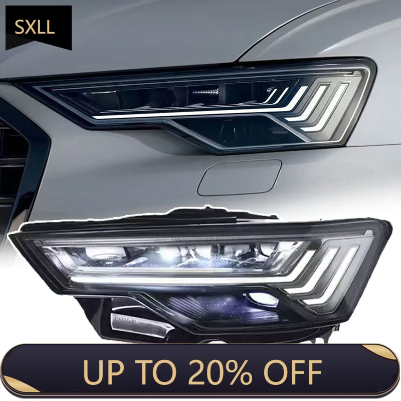 SXLL For Headlamps 2019-2023 A6 C8 Light Emitting Diode Headlamps DRL Dynamic Signal High Low Profile Automotive Accessories Hea