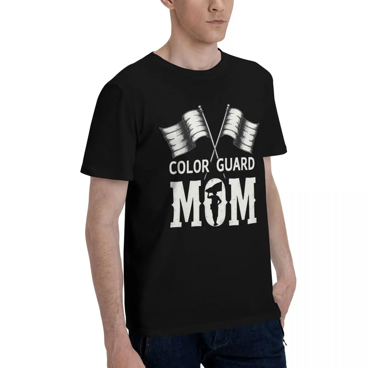Color Guard Mom Flags Campaign T-shirts Fitness Kemp Creative Top quality USA Size