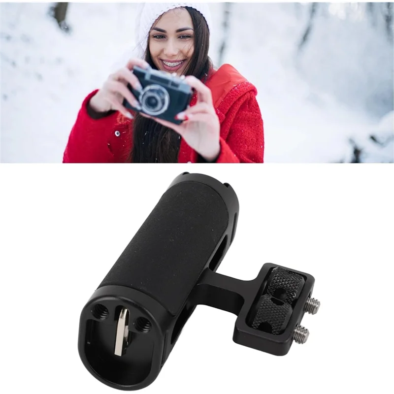 

【T07A】Up And Down Adjustment For Left Right Handles Handgrip For Camera Cage Side Grip With 1/4" Thread And Cold Shoe Mount