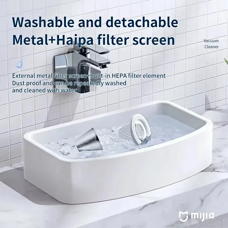 XIAOMI مكنسة كهربائية عنصر مرشح معدني صغير محمول للمنزل لاسلكي قوي مزيل الغبار التنظيف العميق سيارة فراغ جديد