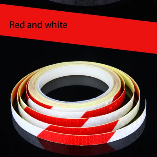 1CM*8M Car Bike Decoration Reflective Sticker For Car Trailer  Motorcycle Reflective Tape Wheels Reflect Fluorescent