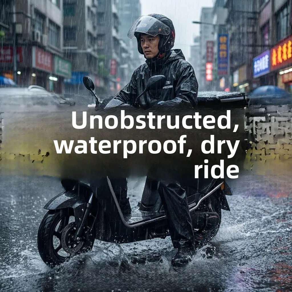 

Ultra-Thin Breathable Double-Layer Raincoat for Delivery Riders Waterproof Lower Body Rain Pants Separate Style Men's Raincoat