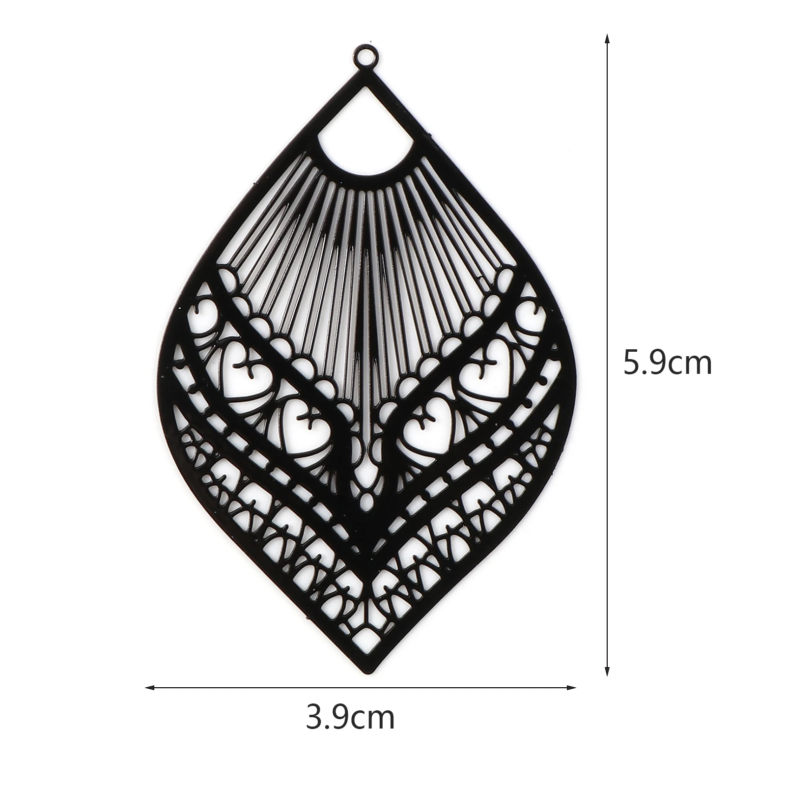 Multicolor Iron Alloy Filigree Stamping Pendants Leaf Filigree Vintage Metal Charms DIY Making Necklace Earrings Jewelry,10PCs