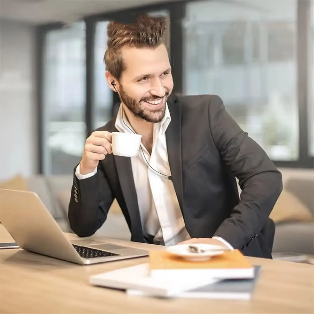 3.5 مللي متر/Type-c سماعات أذن سلكية في الأذن HiFi سماعات رأس ستيريو جانب واحد سماعة أذن أحادية سماعات أذن سلكية لمشغلات MP3 للهاتف #2