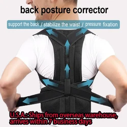 Corrector de postura de espalda, cinturón de soporte de hombro, alivio del dolor de espalda superior e inferior, mejora la columna vertebral, chaleco de postura de clavícula