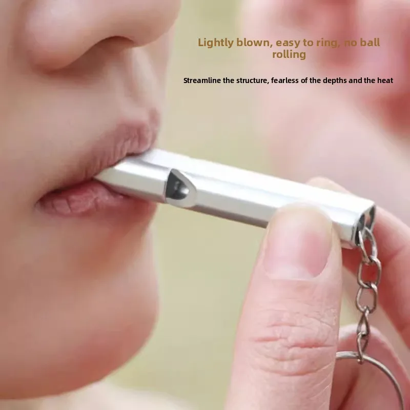 صفارة نجاة معدنية عالية الديسيبل - صفارة طوارئ عالية الصوت للإنقاذ في الهواء الطلق والزلازل ومعلم البولي ايثيلين وتدريب الطيور #3