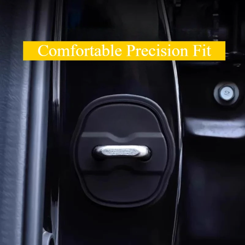 For Nissan Sylphy Altima Silicone Car Door Lock Buckle Cover Shock Absorber Buffer Pad Anti-Collision Noise Reduction Parts