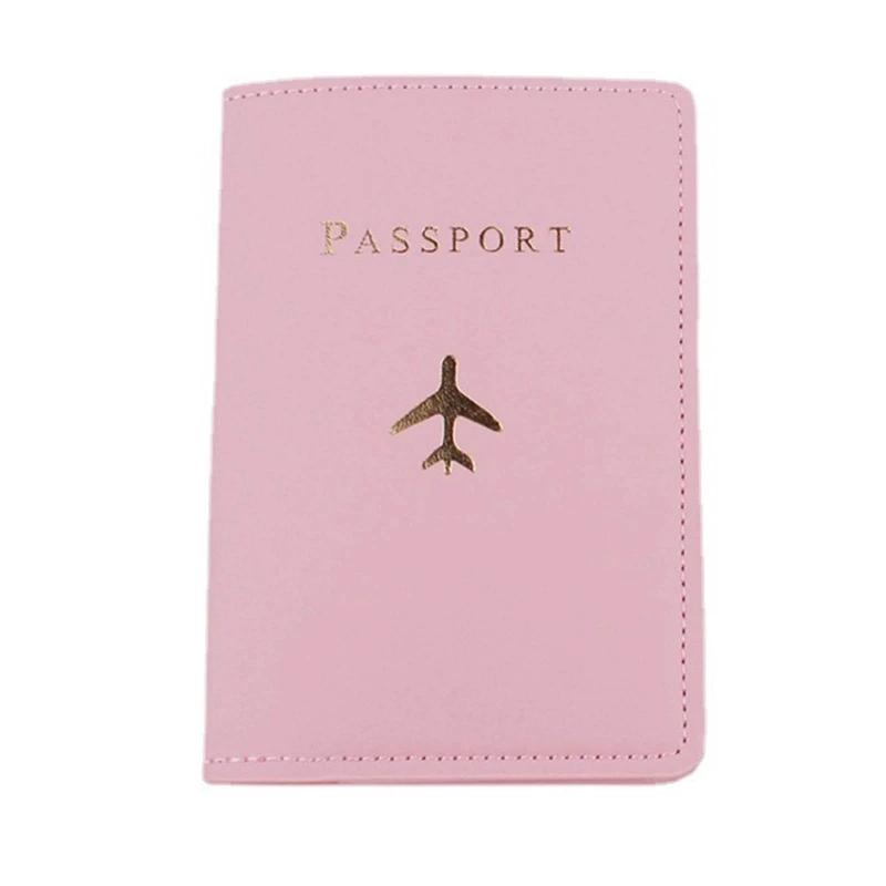 Funda de cuero PU para pasaporte, funda multifuncional para tarjetas de crédito y viajes