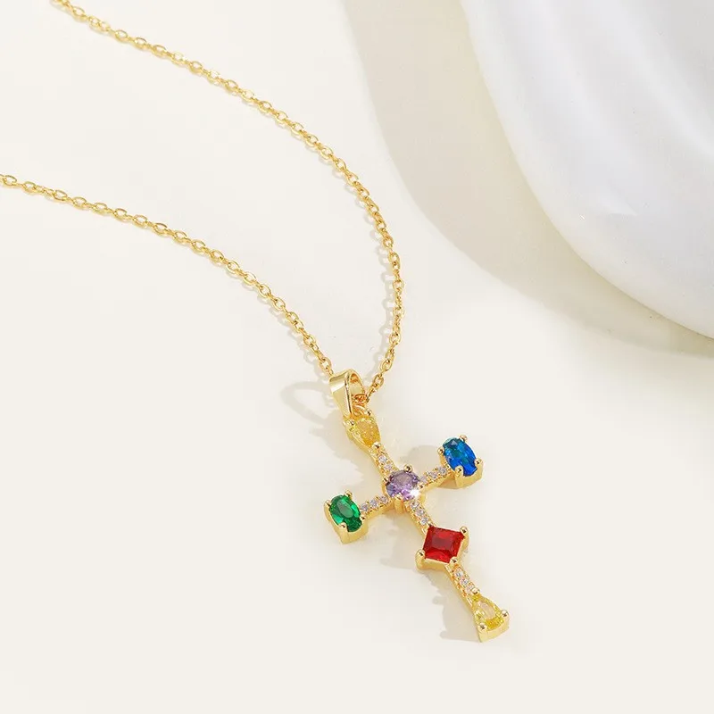 2025новое ультра-крутое и высококачественное семицветное женское ожерелье с микроинкрустацией на ключице
