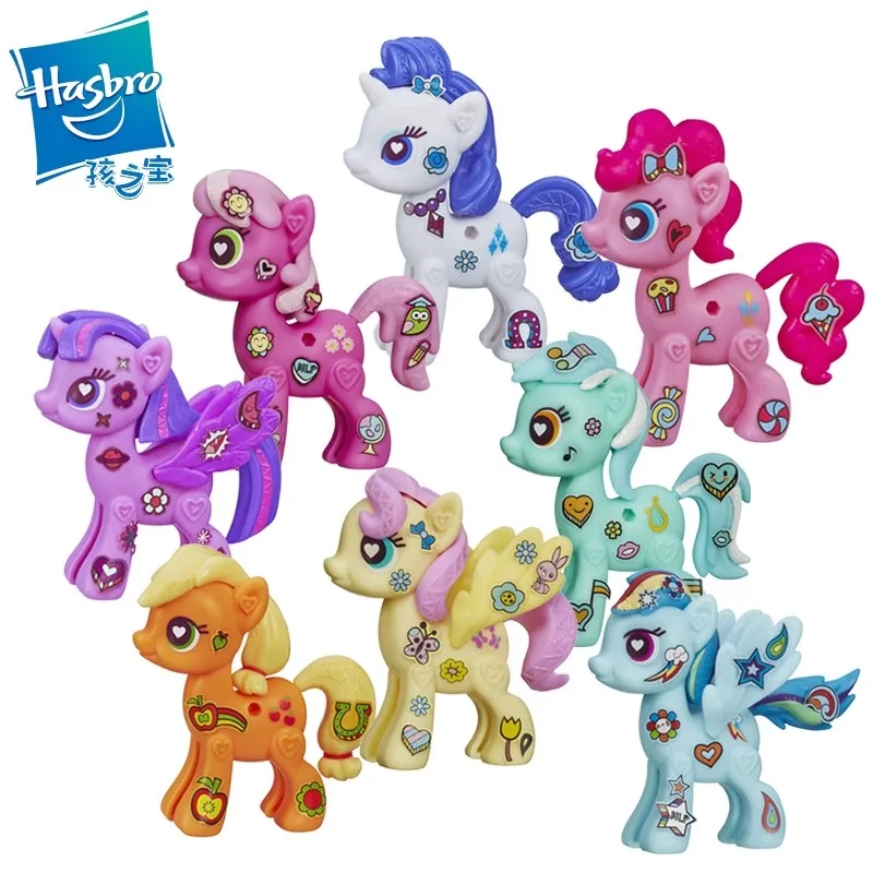 Hasbro My Little Pony Rainbow Series Basic Set Twilight Sparkle Rainbow Dash Genuine Anime Model Assembly Toy Girl Birthday Gift