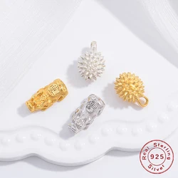 S925 Sterling Silver Pixiu Durian Charms For DIY Necklace Bracelet Accessories Jewelry Making Wholesale SD34