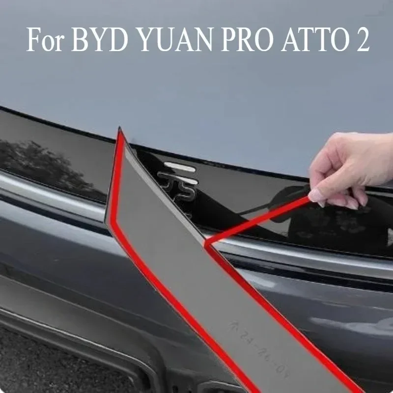 Carbon Fiber Pattern Medium Mesh Front Trim for BYD YUAN PRO ATTO 2 - Special Darth Vader Blackened Modification Accessories