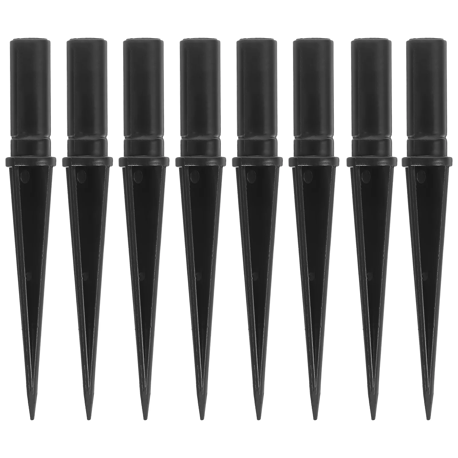 

10 Pcs Outdoor Solar Light Ground Luminous Lamp Replacement Stake Spike Garden Stakes Plastic for Lights Black