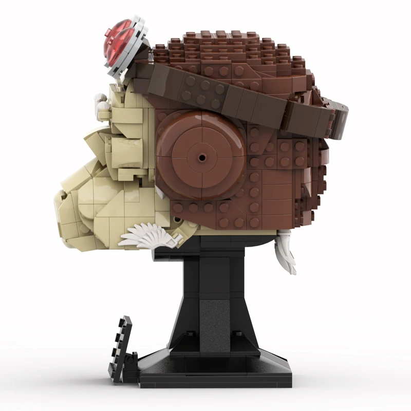 723pcs MOC Star Battle Kuiil Head Helmet Collection Style Model Building Blocks Architecture Idea Display Craft DIY Birthday Art