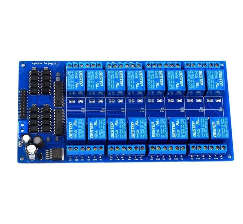 Kit de bricolaje módulo de blindaje de relé de canal 12V * 1 relé (placa azul) con microcontrolador optoacoplador LM2576