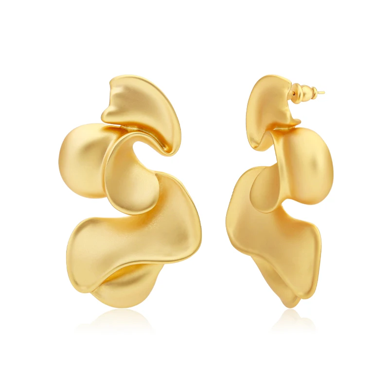 

VAROLE Unique Design Bend Pendant Earrings for Women Gold Color Earring Fashion Jewelry Direct Sales Flagship Store