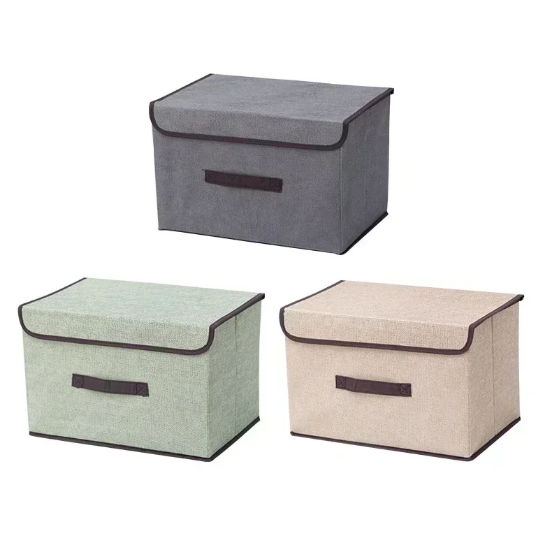 

Foldable Fabric Storage Organizer Dustproof Foldable Toy Storage Box and Trash Bin