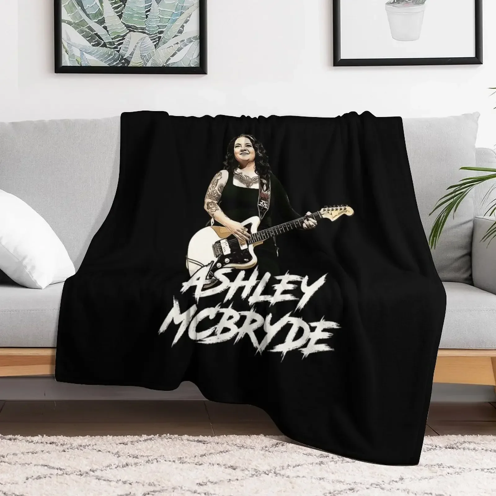 

Ashley Mcbryde Artwork Throw Blanket Single Decoratives Blankets Travel Soft Beds Soft Plaid Blankets