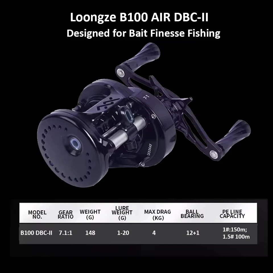 Baitcasting Reel BFS Bait Finesse All Metal Magnetic Brake Casting Reel for Bass Trout