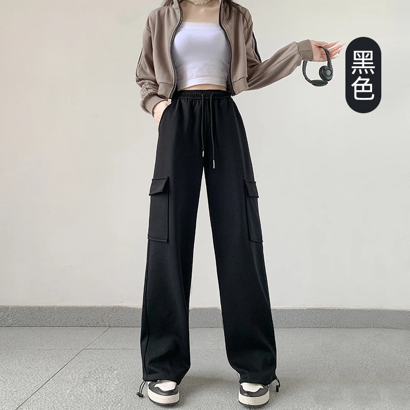 Cargo Pants Womens Dame Four-Season Cotton Tapered Urban Edgy Handsome Rock Studded Rivet Streetwear Highstreet Embroidery Y2K