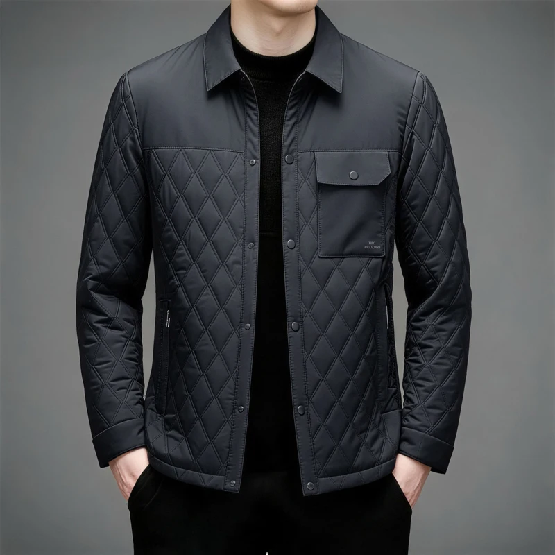 Lightweight Men's Warm Duck Down Jackets 2026 Autumn Winter Business Casual Slim Fit Puffer Coat Outwear Windproof Tops Clothing