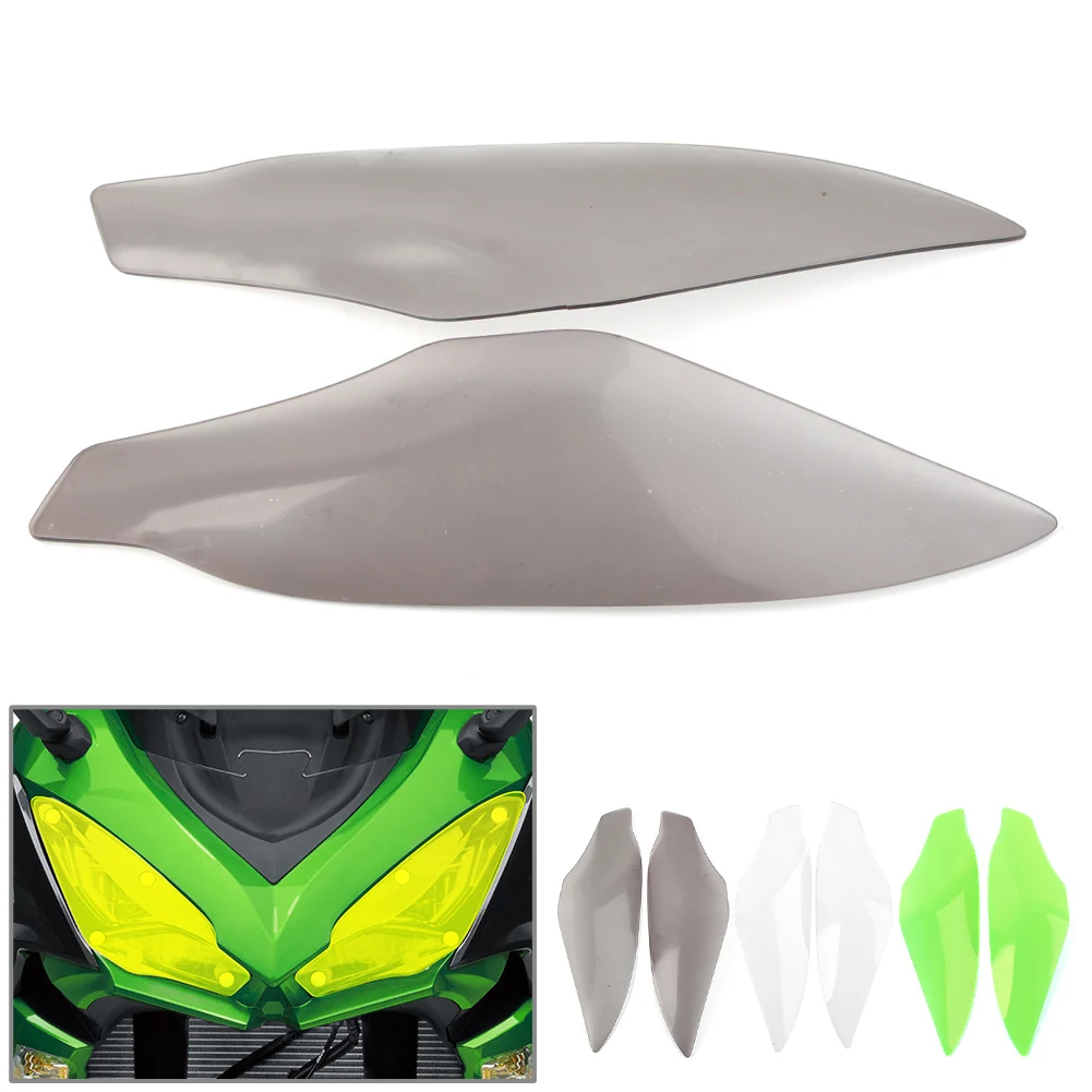 2Pcs Motorcycle Headlight Guard Shield Screen Lens Cover Protector For kawasaki Ninja1000 Z1000SX 2017 2018 2019 2020