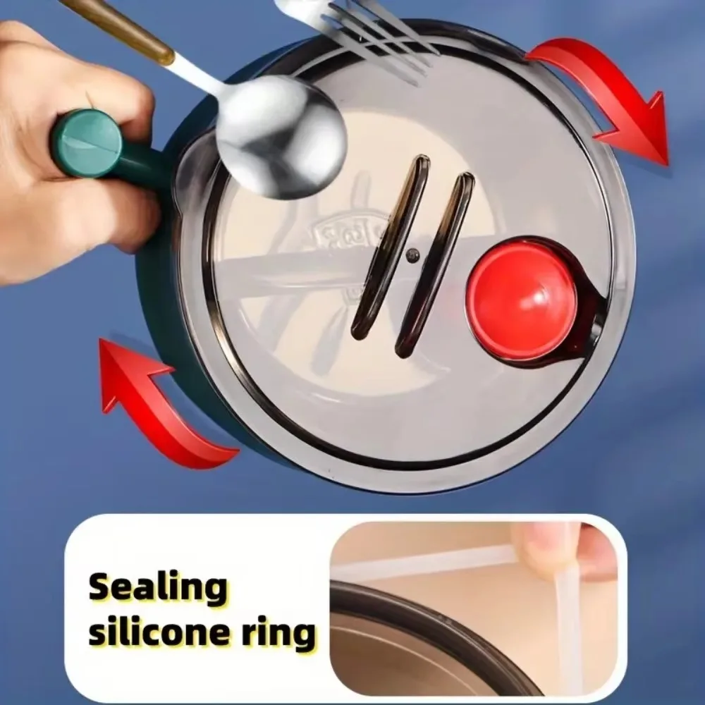 1000 ml Stainless Steel Noodle Bowl with Lid & Handle Ramen Bowl Instant Bowl for Outdoor Activity Picnic Office home