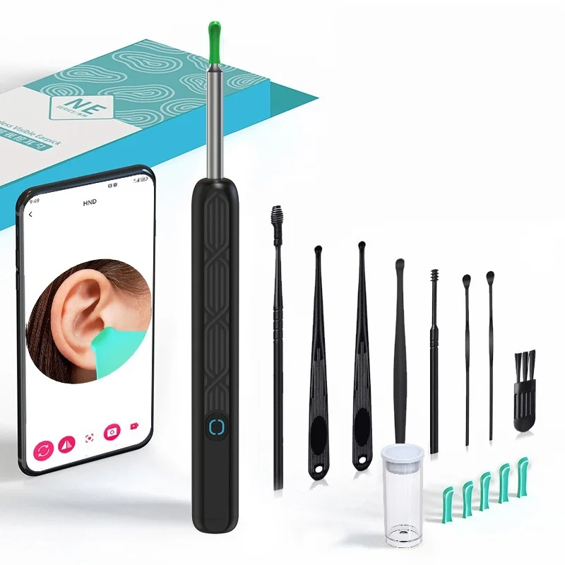 Smart Visual Ear Cleaner Wireless Wi-Fi HD Camera Wireless Otoscope LED Lights USB Charging Ear Wax Removal Tools Ear Cleaning