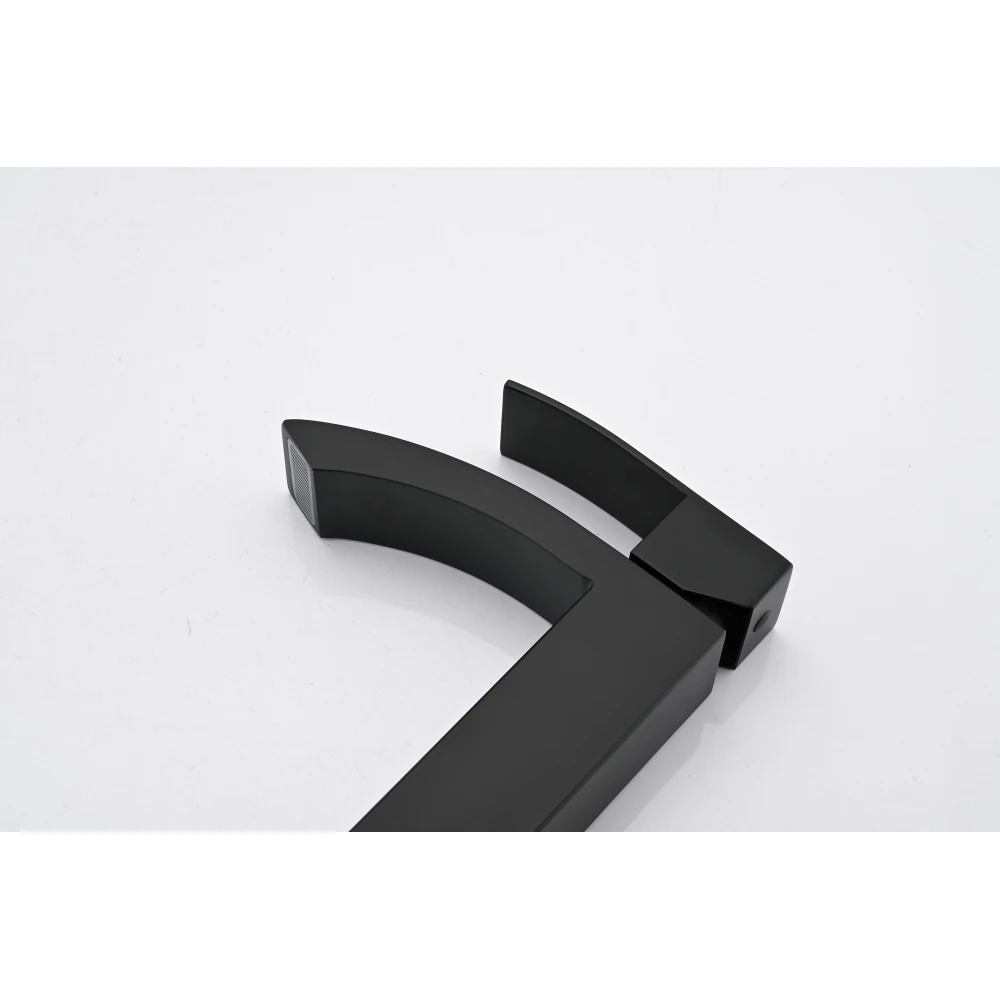 Single Handle Waterfall Bathroom Vanity Sink Faucet with Extra Large Rectangular Spout