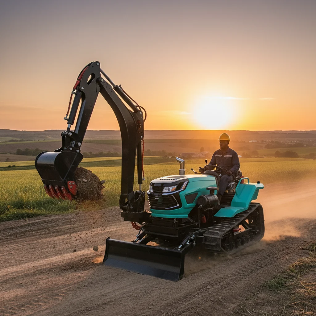 

Grace Factory Direct Price Mini Crawler Tractor With Excavator 25HP 35HP Diesel Farming Tiller