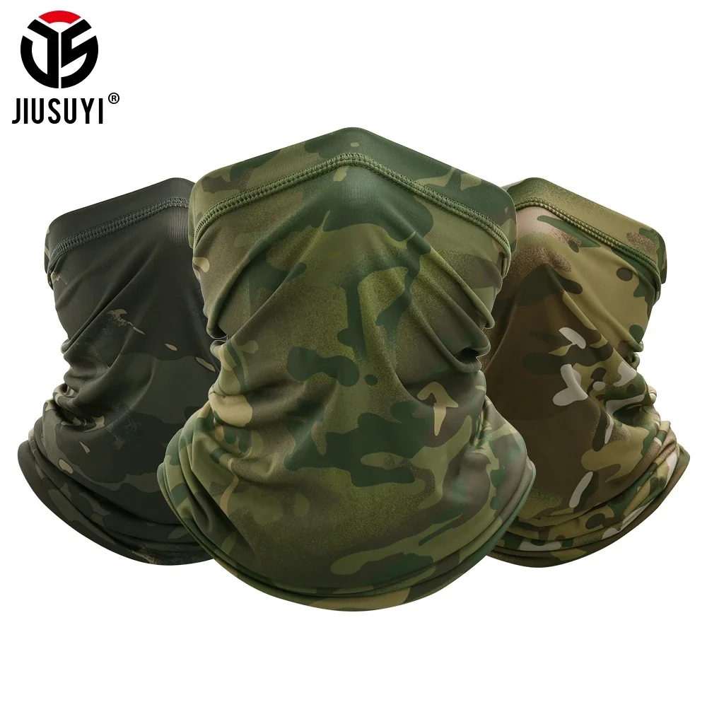 Taktik Bandana Yaz Yüz Atkılar Boru Şeklindeki Kafa Maskesi Eşarp Camo Anti-UV Rüzgar Geçirmez Yumuşak Boyun Körüğü Kapak Erkek Kadın